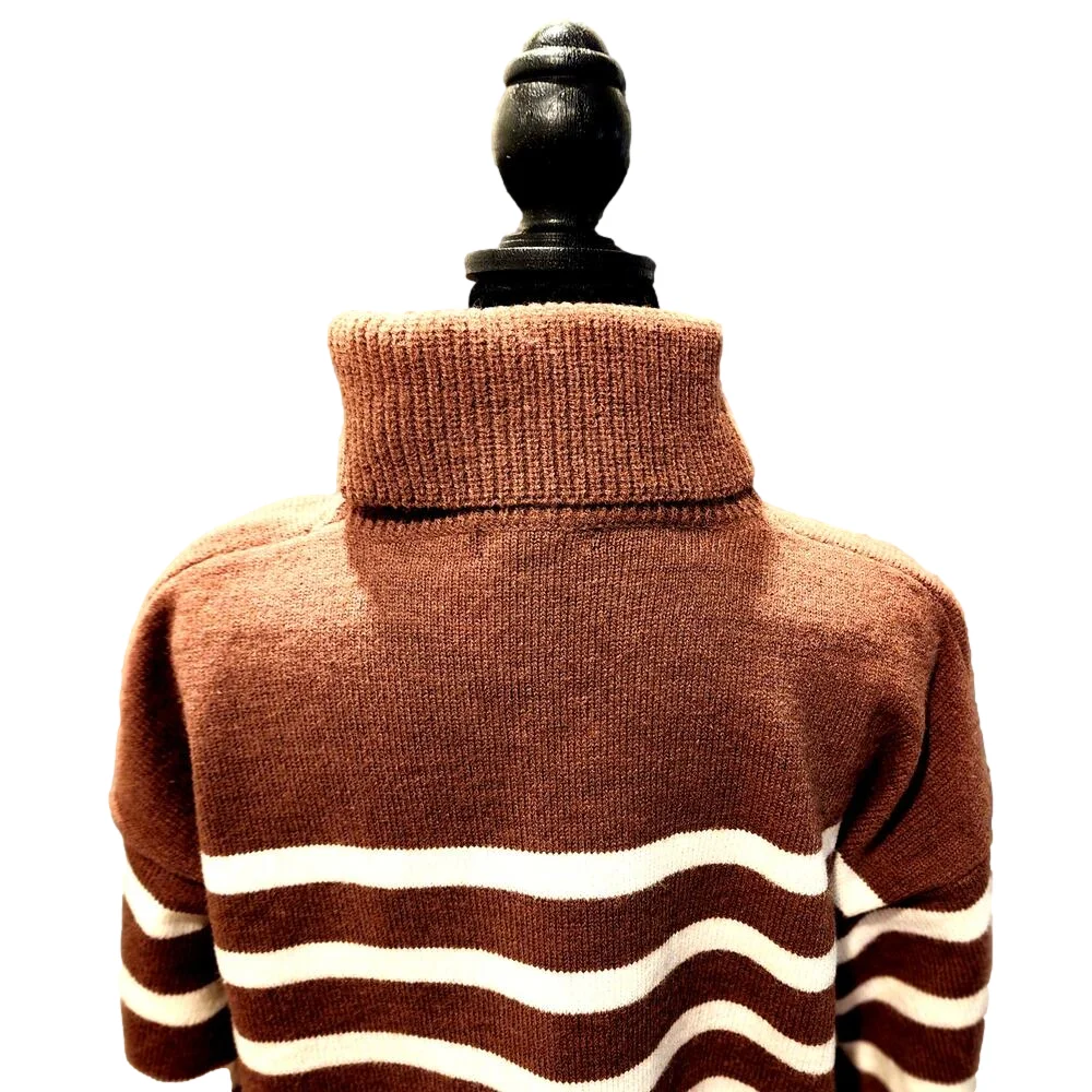 NWT Line & Dot Stripe Turtleneck Pullover Size XS - Picture 10 of 16